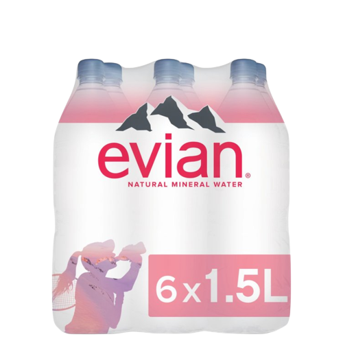 EVIAN WATER 6X1.5LTR